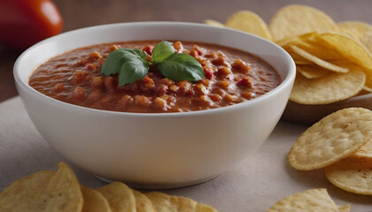 creamy sweet chili dip with potato chips