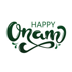 Happy Onam typography or lettering © bibin
