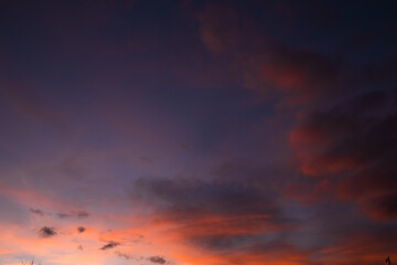 sunset in the sky