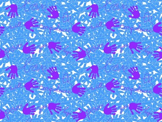 Breast cancer month seamless pink ribbon day mammogram pattern