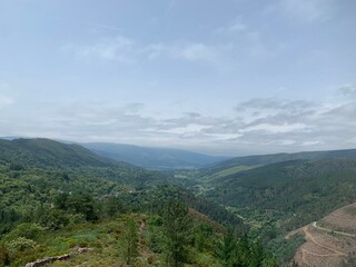 Naklejka premium Panorámica de Folgoso do Courel, Galicia