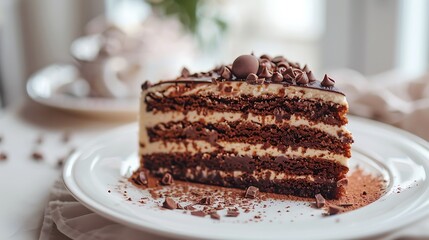 chocolate cake on a plate