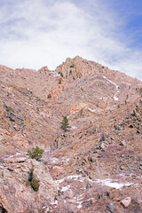 red rock colorado mountainsides