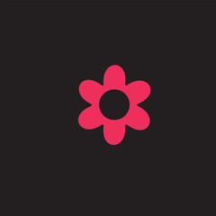 Simple Flower Design Icon Illustration Eps 10