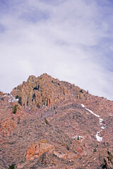 red rock colorado mountainsides
