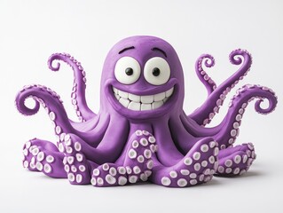 octopus on a white background