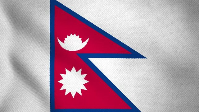 4K High-Resolution Waving Nepal National Flag - HD Video of Nepal Flag Animation