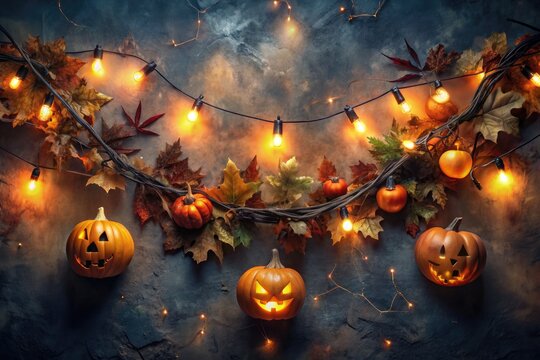 Mysterious Eerie Ominous Halloween Garland Design Atmospheres