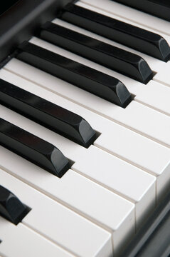 Piano Keys Close Up in a Diagonal Composition