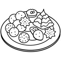  a holiday cookie platter with a variety of treats.