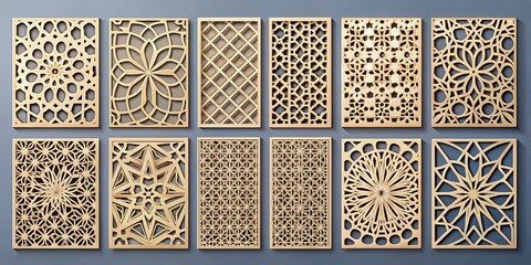 Modern laser cut patterns for DIY projects , laser cut, intricate, design, template, crafts, cutting