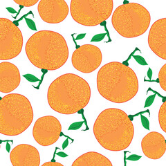 seamless pattern with oranges.  o ranges with grainy texture seamless patterns. It is suitable for decorations, tile, wrapping, packaging, product print and more.