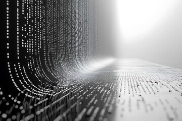 A solitary binary code on a clean white background, emphasizing programming.