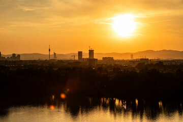 Fototapeta premium Sunset in Vienna