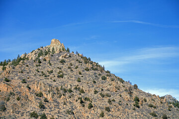 red rock colorado mountainsides