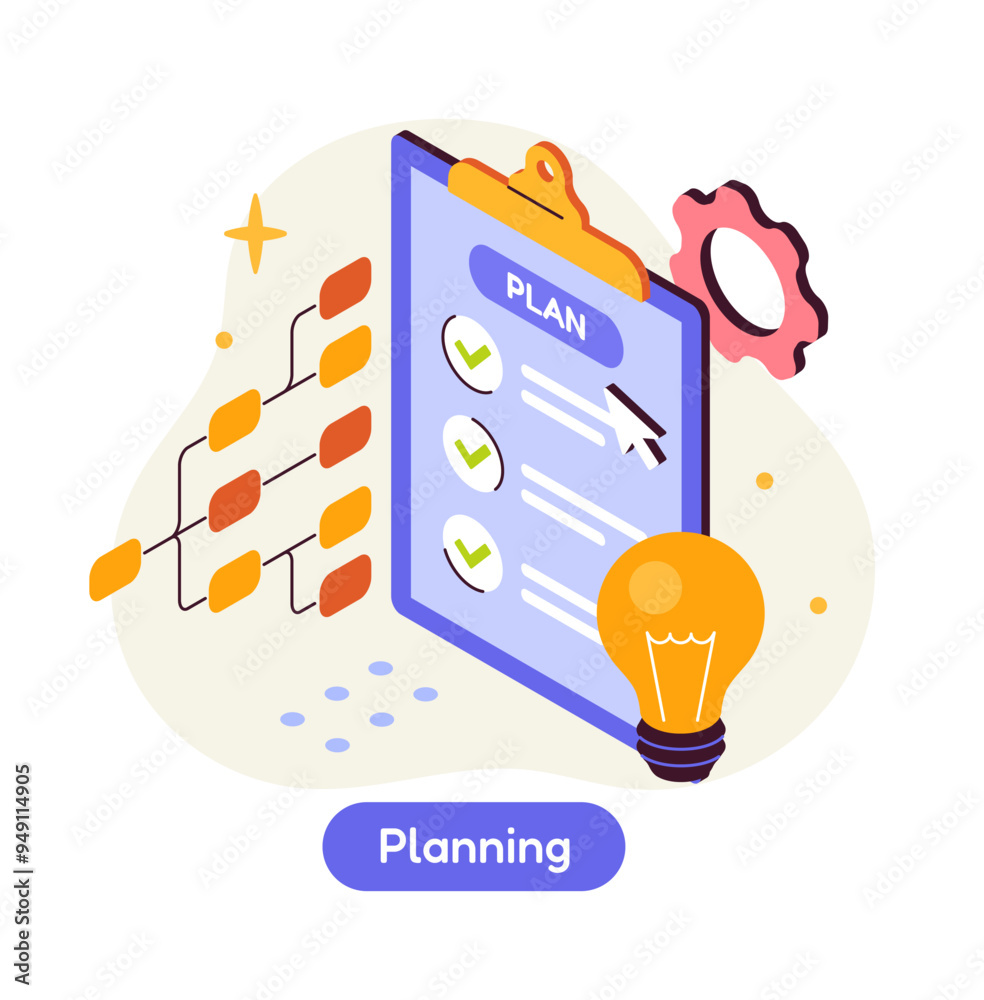 Poster software development stage. process of developing application or program. planning and workprocess o