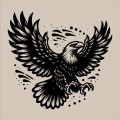 Fototapeta premium eagle with wings