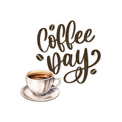 Stunning Coffee Day Vector Image – Perfect for Cafés, Promotions & T-Shirt Designs