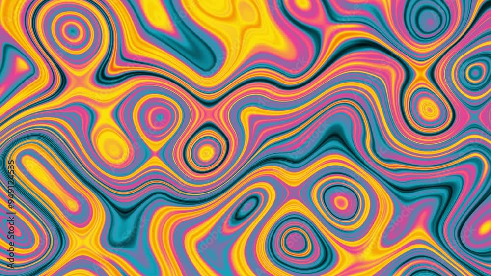 Wall mural abstract liquid motion background. fluid colorful psychedelic smooth backdrop. multicolored gradient