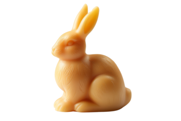 Cute Yellow Bunny Rabbit Figurine