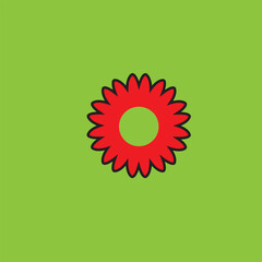 Simple Flower Design Icon Illustration Eps 10