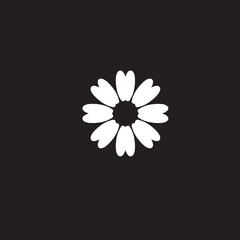 Simple Flower Design Icon Illustration Eps 10