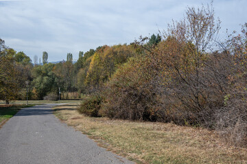 Autumn view of South Park in city of Sofia, Bulgaria