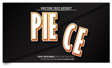 Editable text effect piece text style