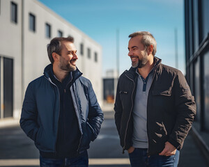 couple walking in the city