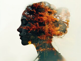 silhouette of a person with a scarf