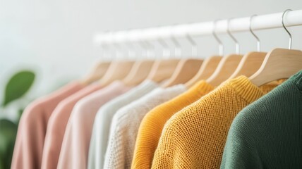 Fototapeta premium Sustainable clothing made from organic cotton and recycled materials, reflecting a conscious approach to fashion, sustainable living, eco-fashion