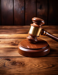 vertical image of Gavel, scales of justice and law books
