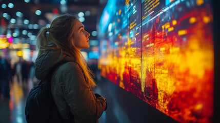 A digital screen displaying rising global temperatures, highlighting the urgency of climate action.