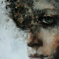 Abstract Portrait with Closed Eyes: A Study in Human Expression