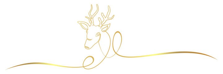 Christmas reindeer outline