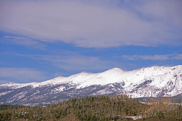 Snow Swept Mountains in the Distance