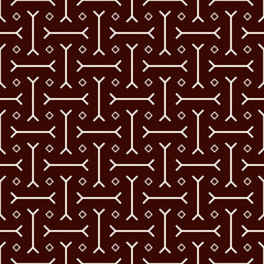 Tribal wallpaper. Seamless image. Ethnic ornament. Folk pattern. Geometric backdrop. Mosaics motif. Grid background. Digital paper. Textile print. Abstract web illustration. Vector work