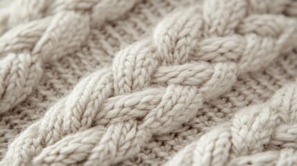 A close-up of a circular knitting pattern, showing the detailed stitches and yarn texture.