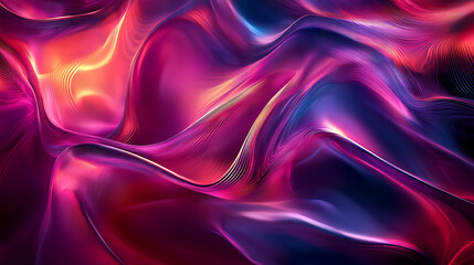 Obraz premium Dynamic Abstract Neon Light Swirls in Vibrant Motion Design