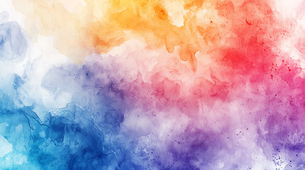 Fototapeta premium Vibrant Watercolor Cloudscape in Abstract Form