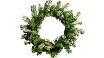 Christmas wreath isolated on white background