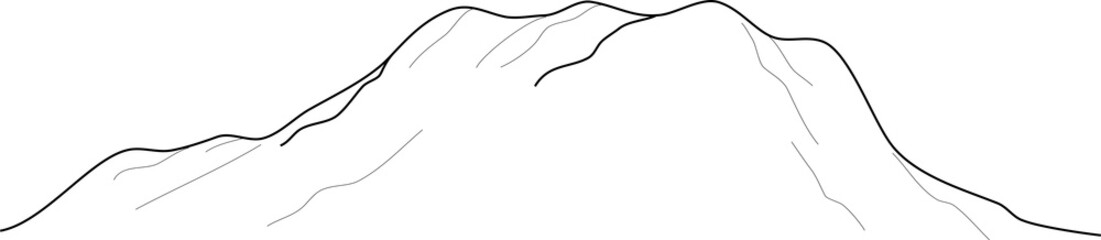mountain line drawing