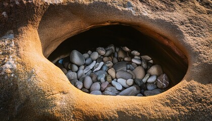 Obraz premium Stones in hole