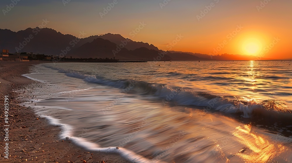 Wall mural Sunrise Over the Red Sea