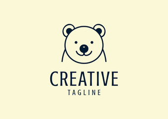 Vector illustration of Bear Logo Design