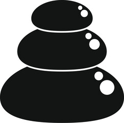 This vector icon of three stacked stones represents balance and tranquility