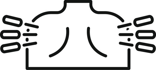 This minimalist icon represents acupuncture, a traditional chinese medicine technique