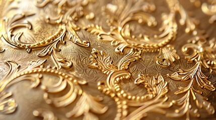 An ornate gold pattern.