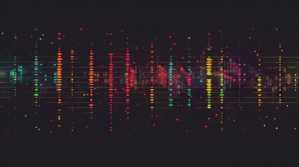 Fototapeta premium A vibrant cityscape at night featuring numerous colorful lights and bustling streets