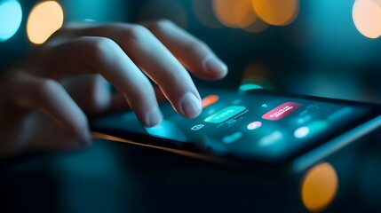Minimalist Mobile App Interface Design on Tablet with Intuitive Controls and Seamless User Experience